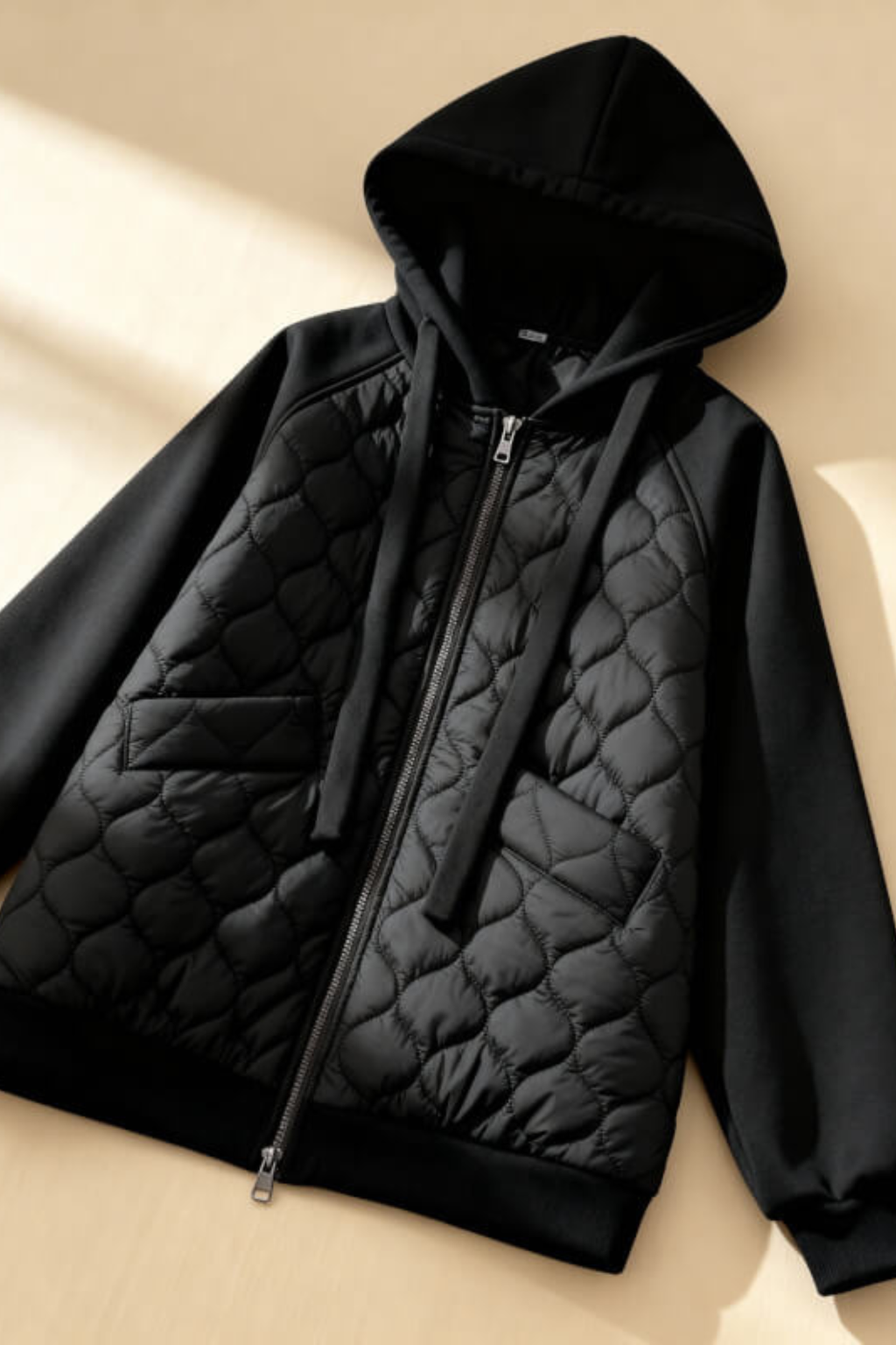 Women's Quilted Fleece-Lined Hooded Jacket