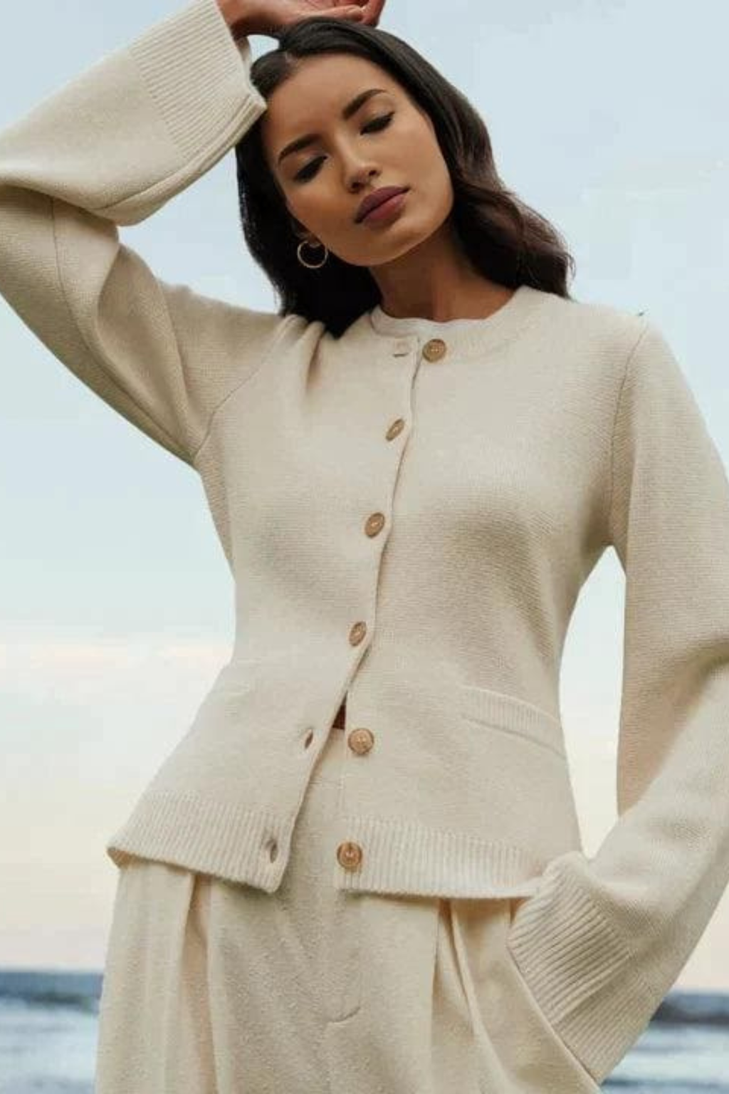Women's Refined Wool Blend Knit Cardigan