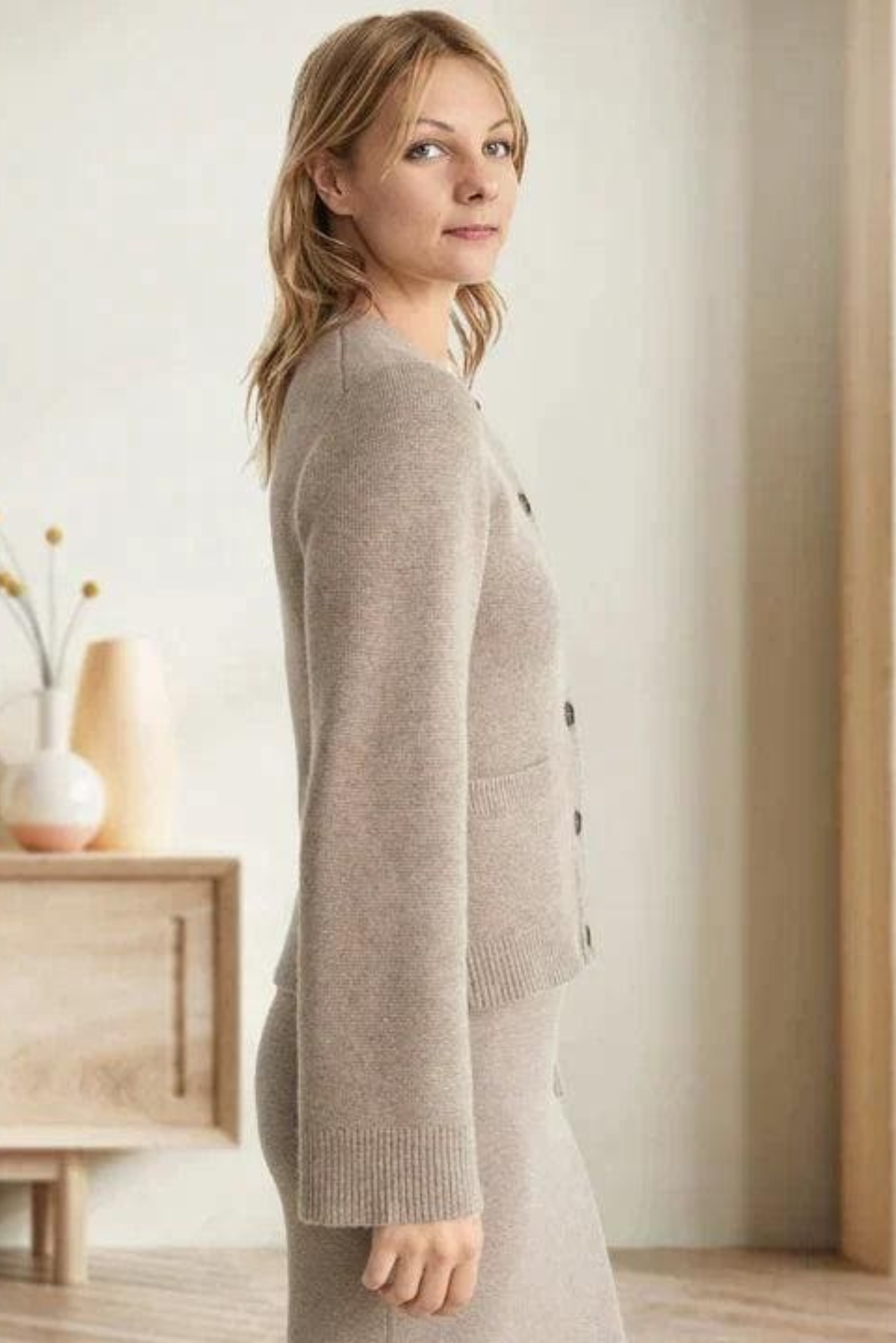 Women's Refined Wool Blend Knit Cardigan