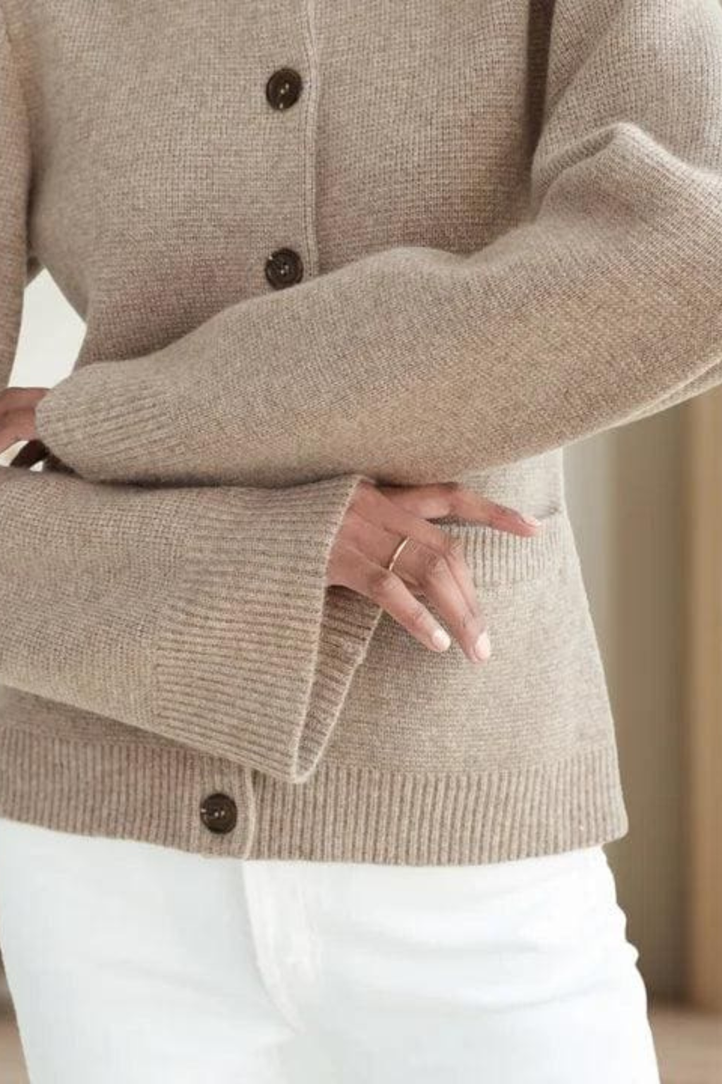 Women's Refined Wool Blend Knit Cardigan
