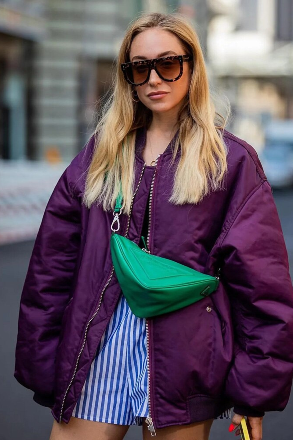 Women's Relaxed Fit Zip Bomber Jacket