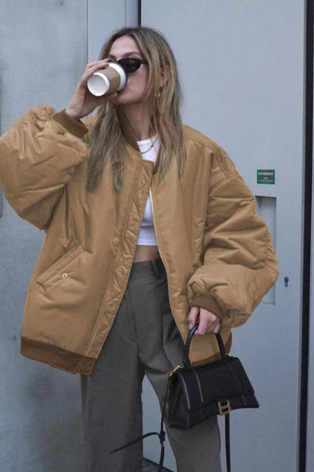 Women's Relaxed Fit Zip Bomber Jacket