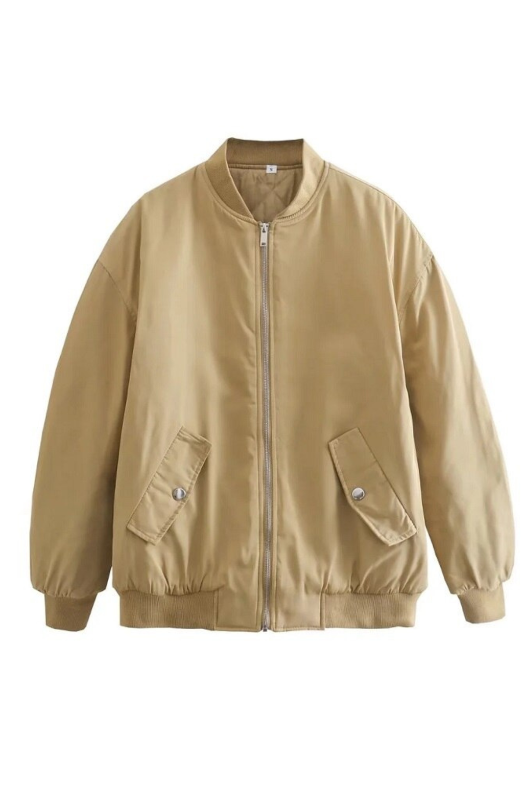 Women's Relaxed Fit Zip Bomber Jacket