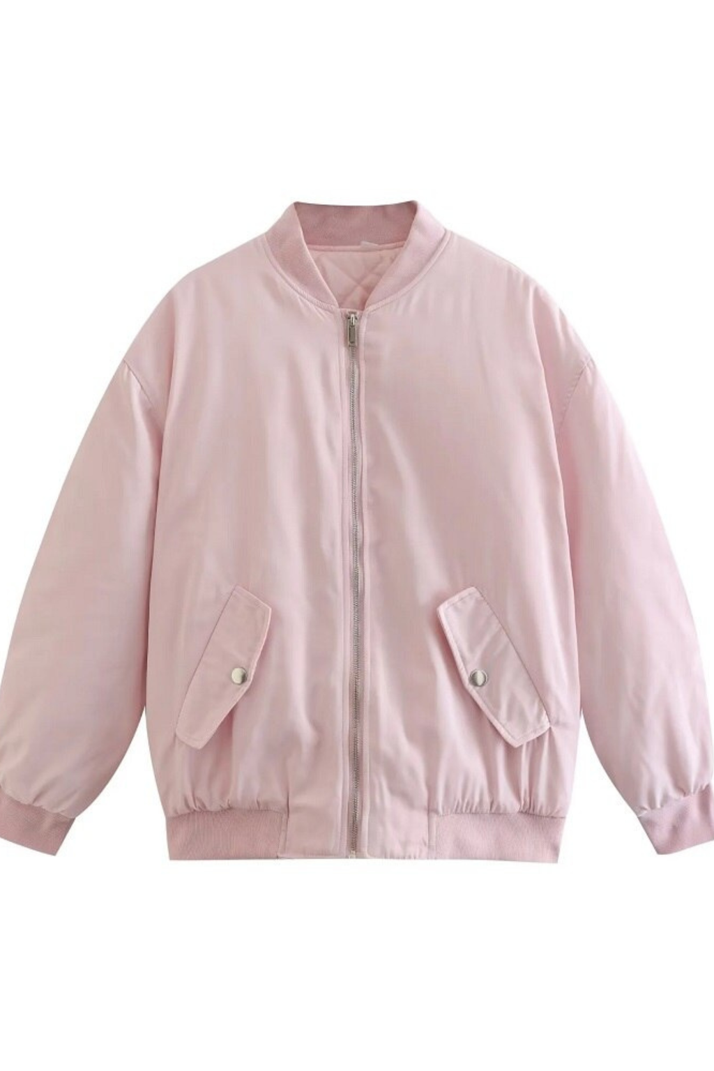 Women's Relaxed Fit Zip Bomber Jacket