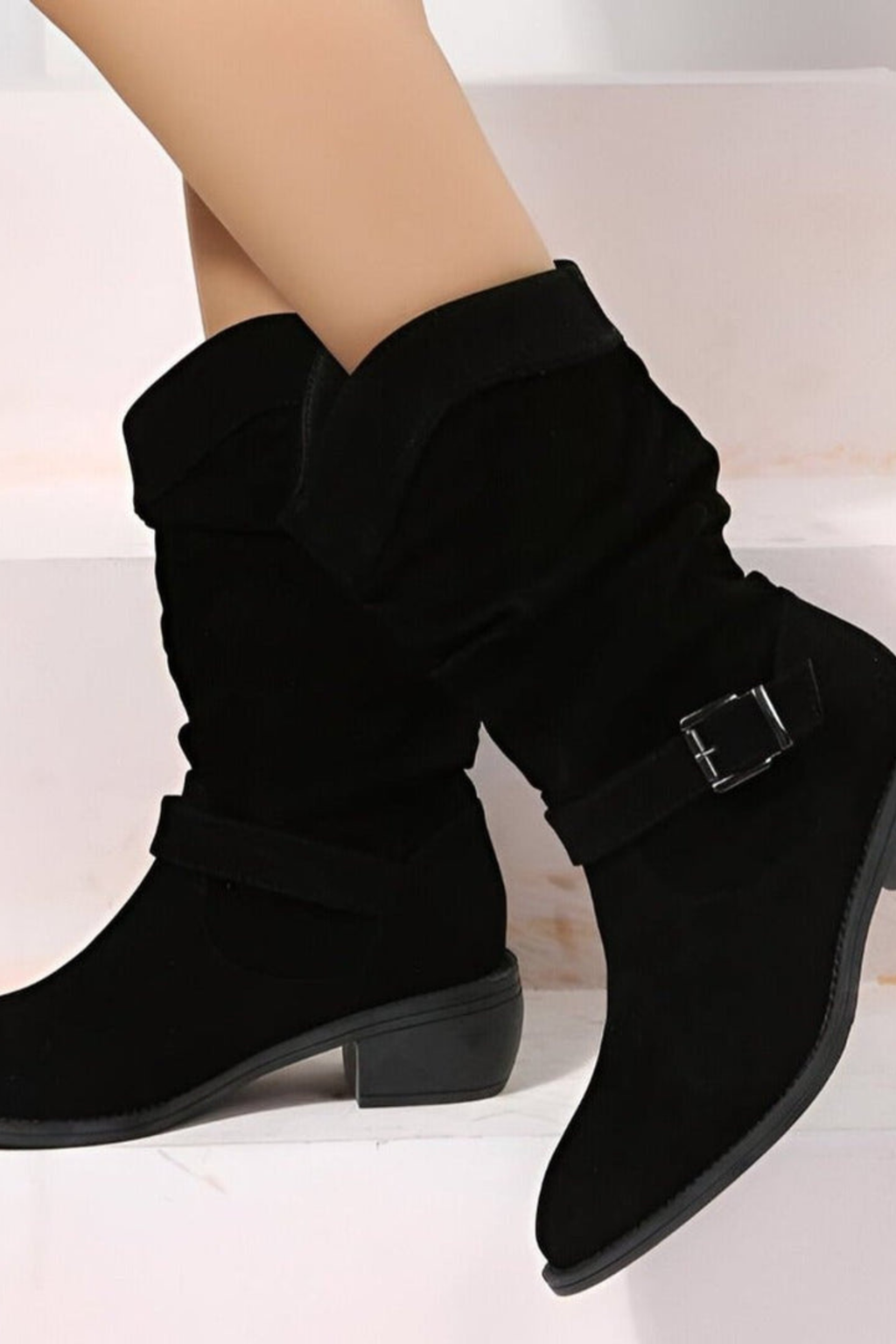 Women's Slouchy Faux Suede Knee High Boots