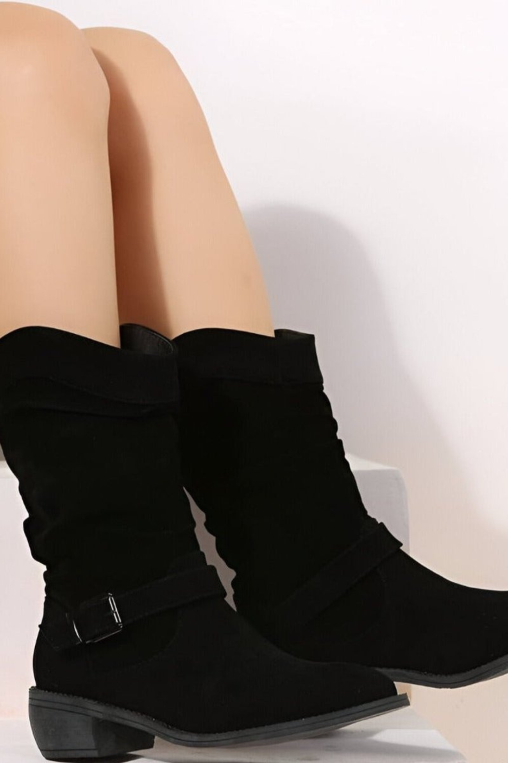 Women's Slouchy Faux Suede Knee High Boots