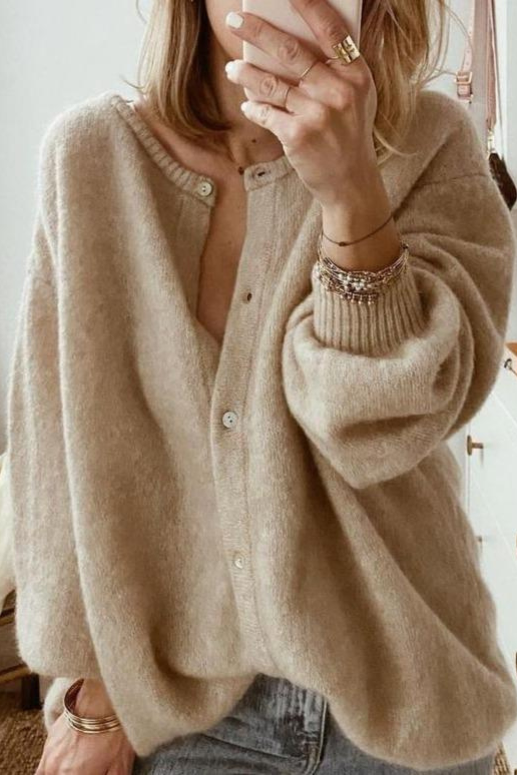 Women's Soft Knit Button Cardigan