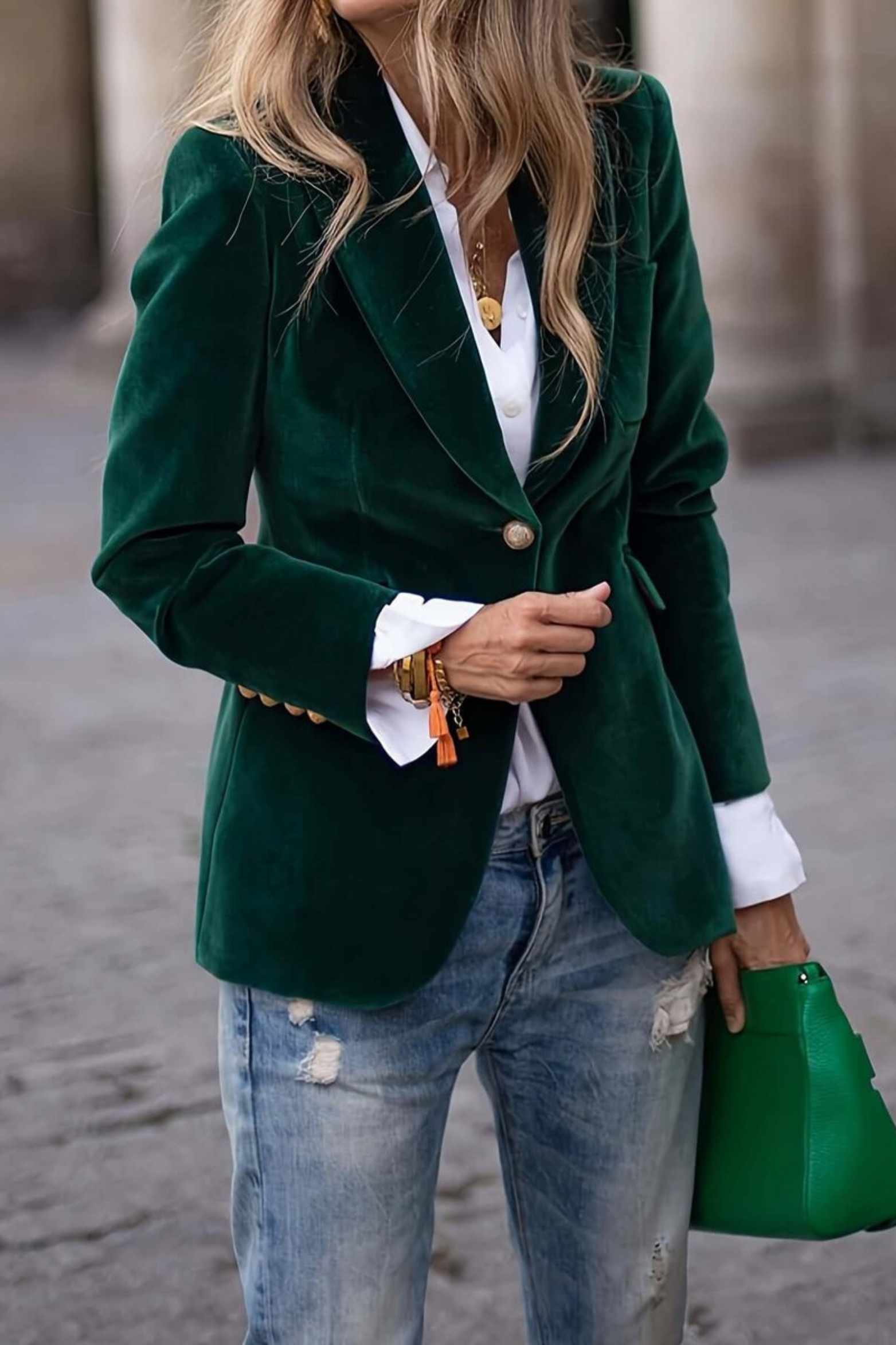 Women's Velvet Tailored Blazer Vest
