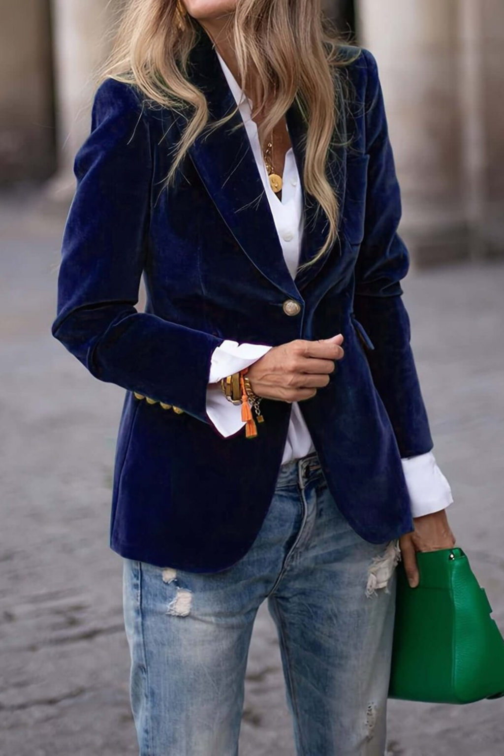 Women's Velvet Tailored Blazer Vest