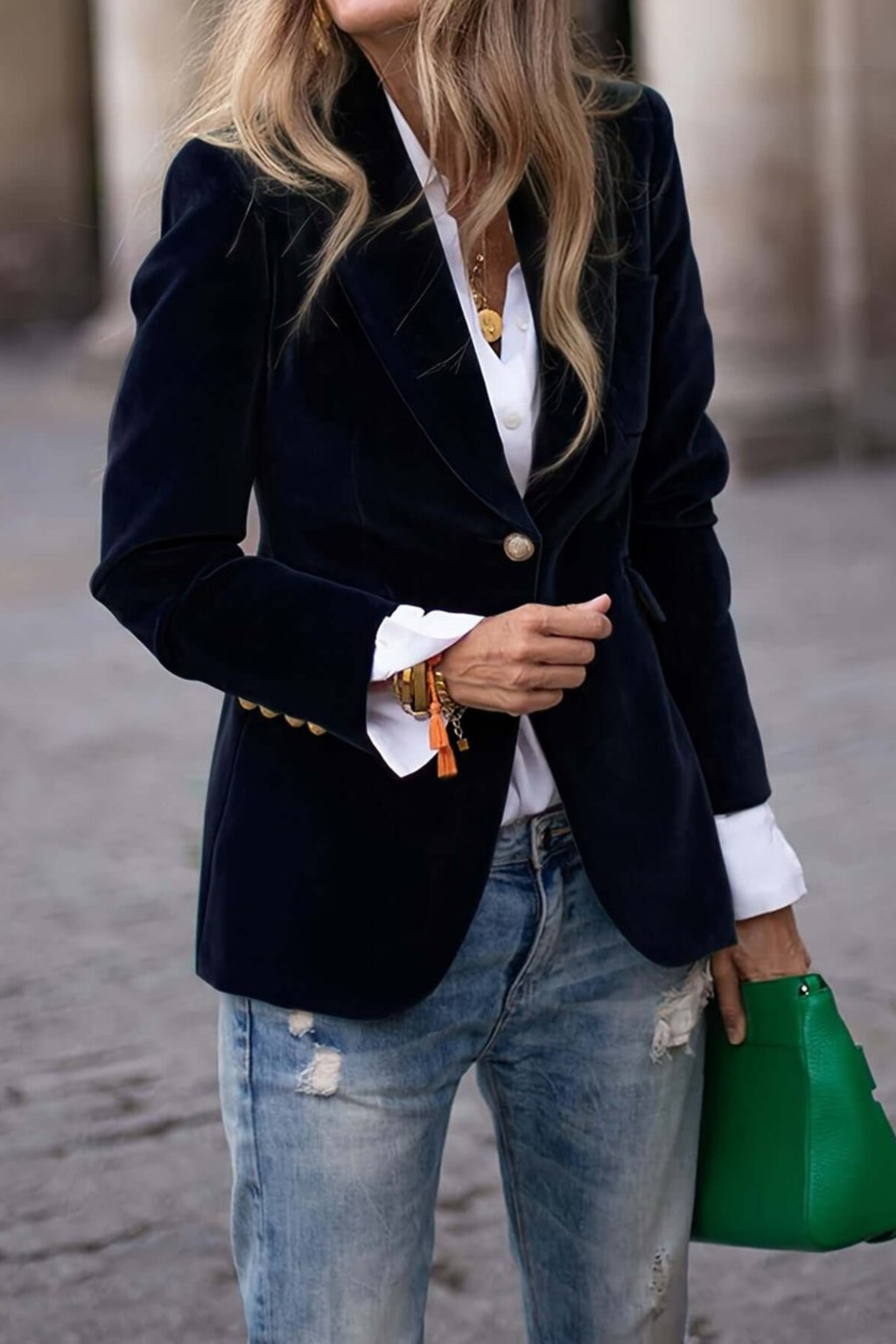 Women's Velvet Tailored Blazer Vest