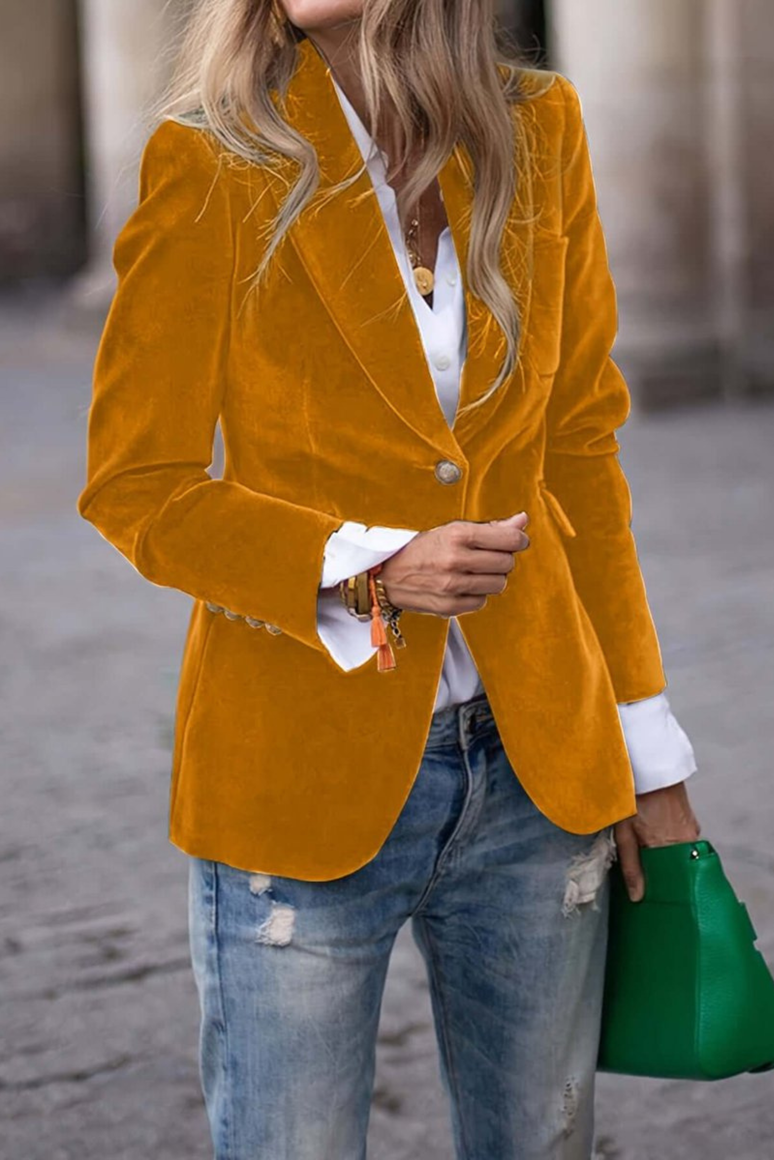 Women's Velvet Tailored Blazer Vest