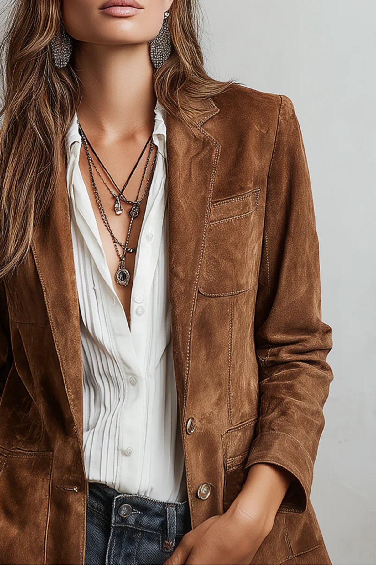 Vintage Camel Suede Jacket