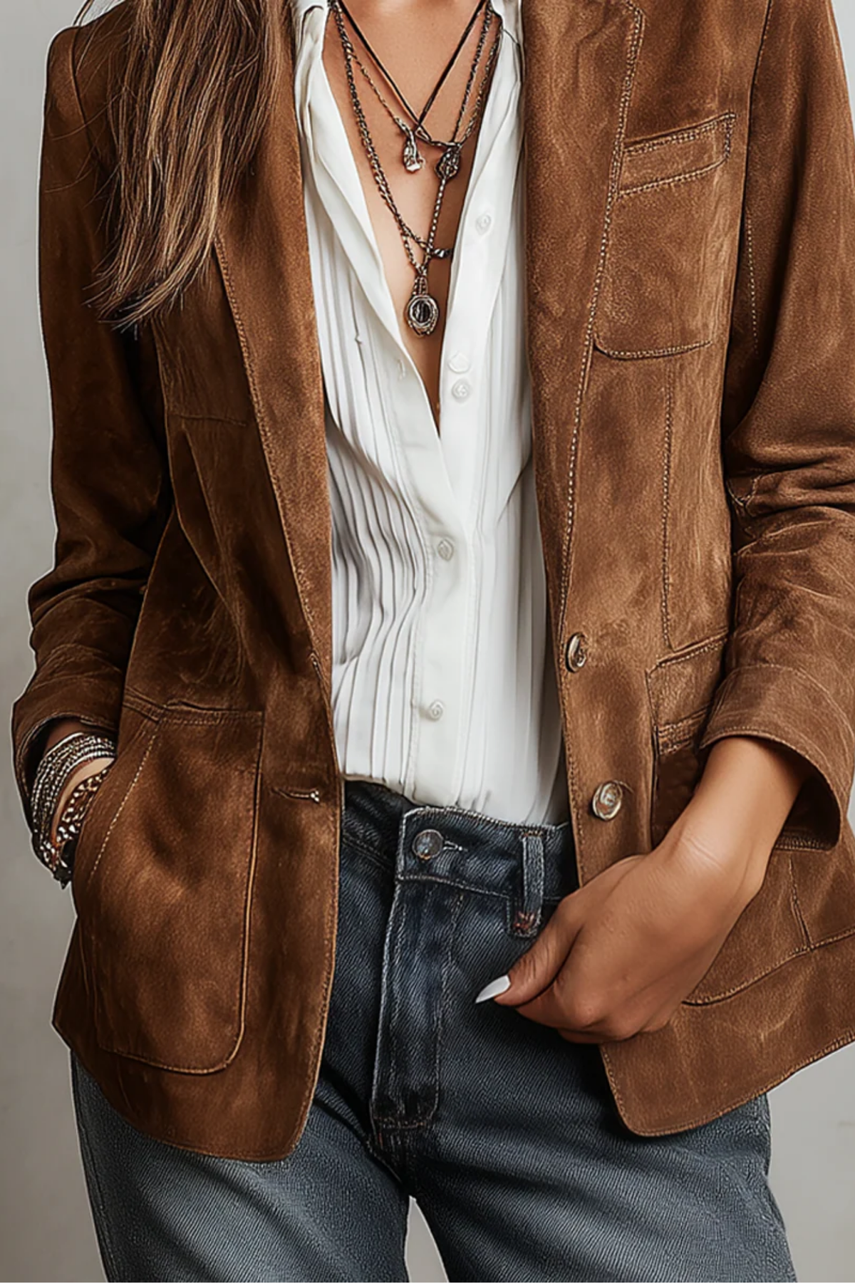 Vintage Camel Suede Jacket