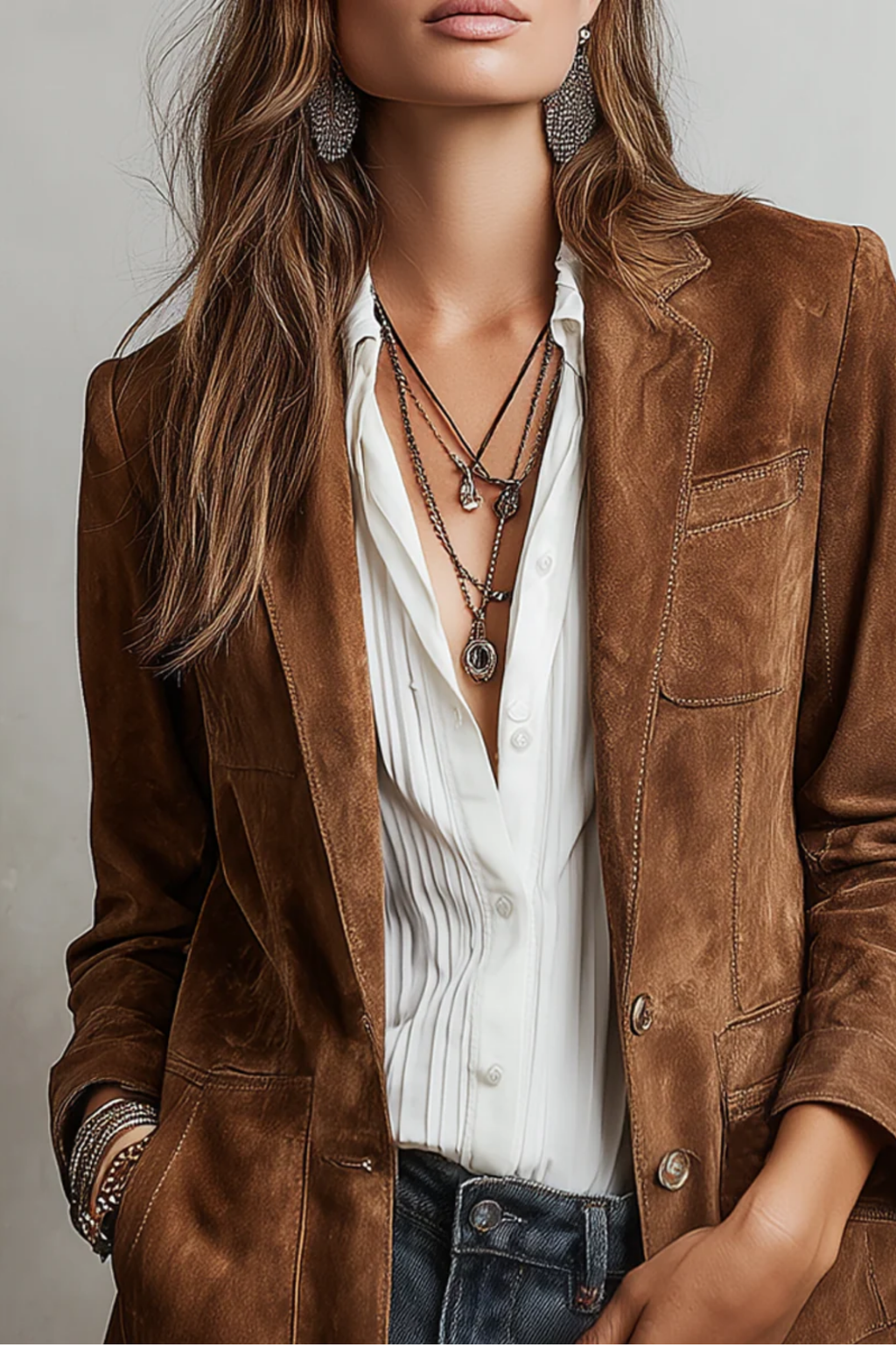 Vintage Camel Suede Jacket
