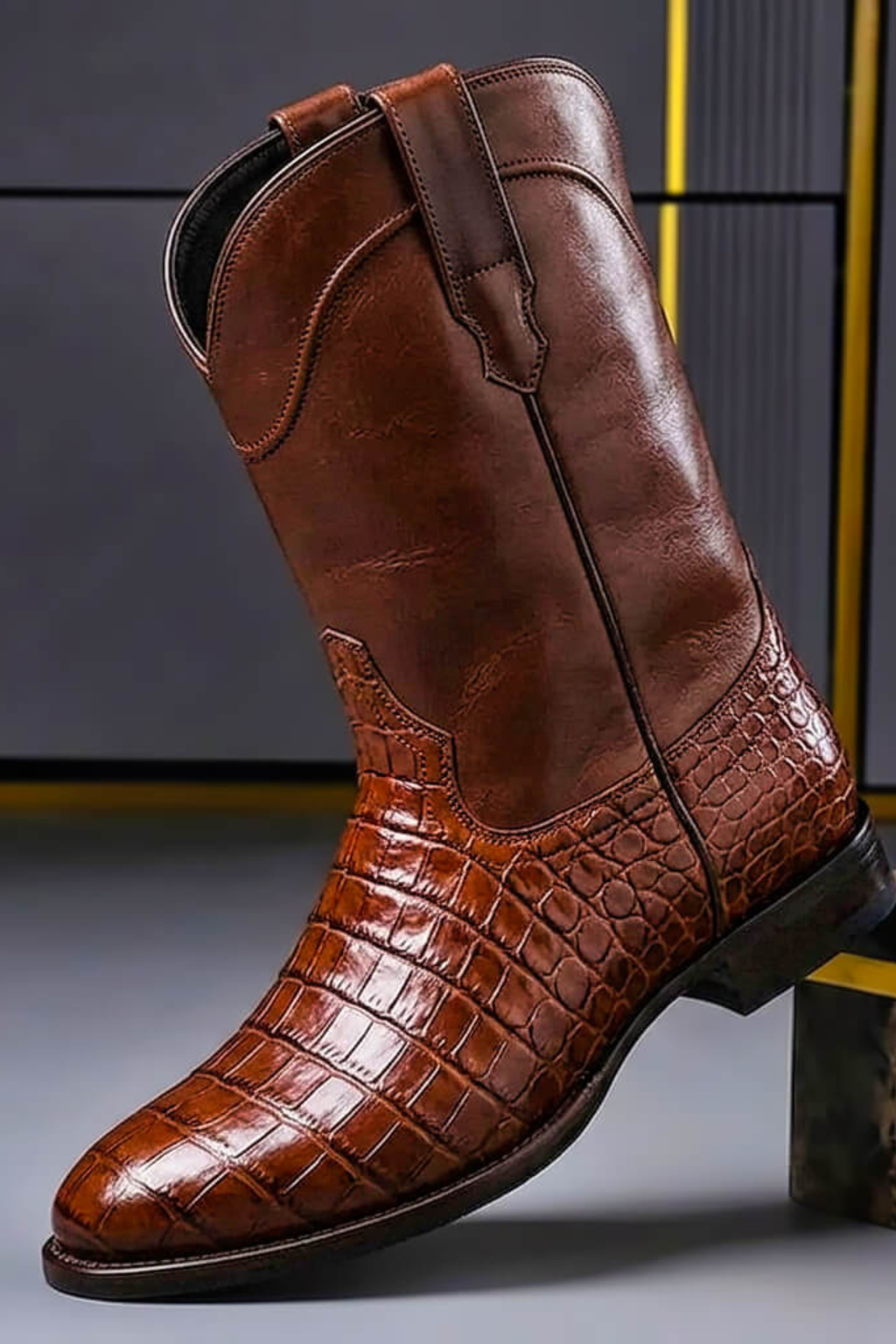 Women's Vintage Textured Leather Boots