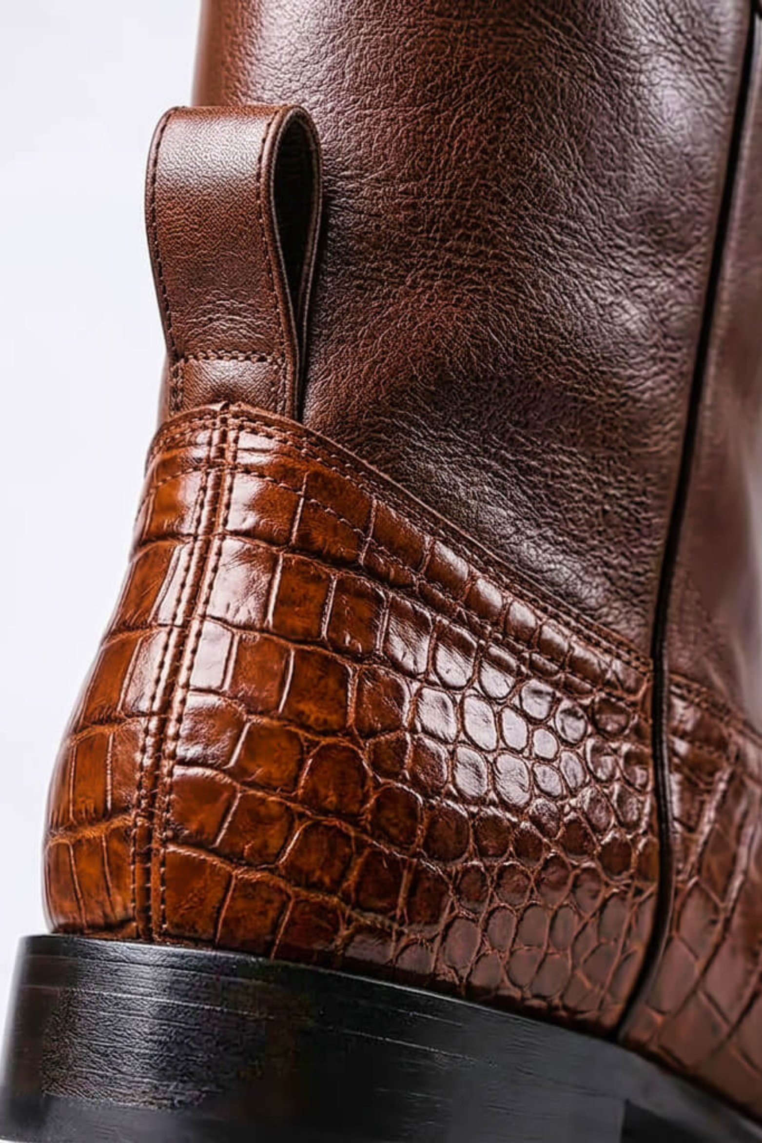 Women's Vintage Textured Leather Boots