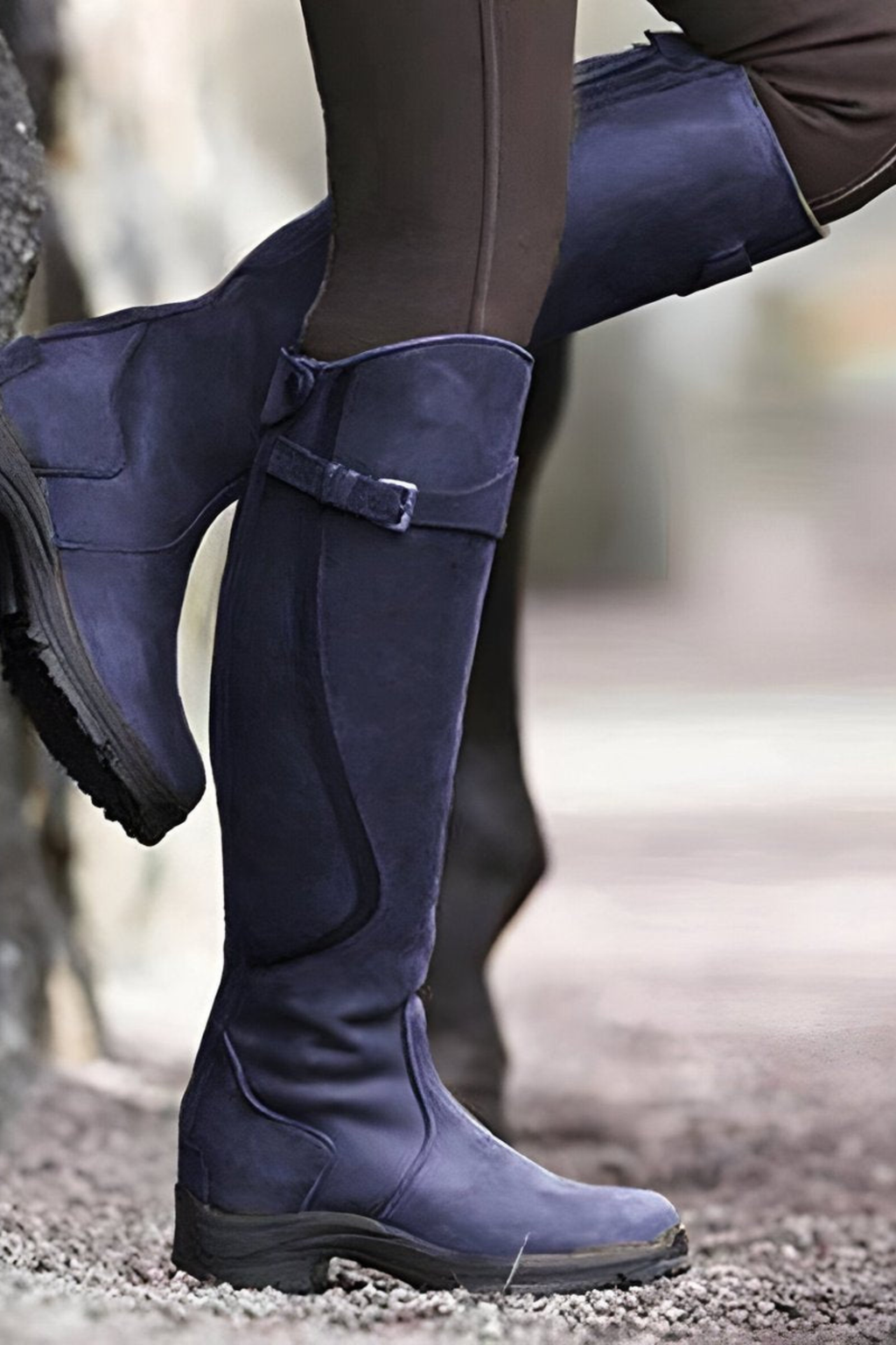 Women's Waterproof Leather Knee High Boots
