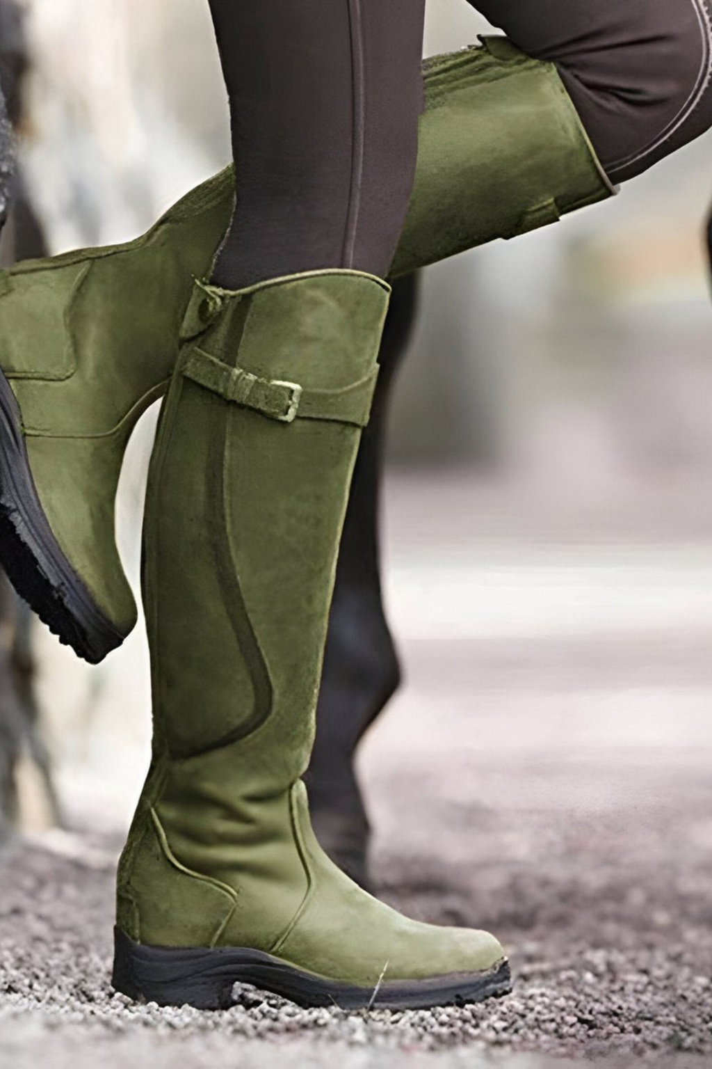 Women's Waterproof Leather Knee High Boots