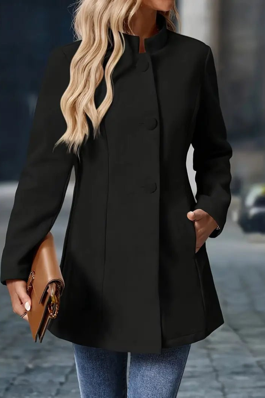 Women's Wool Blend Winter Coat