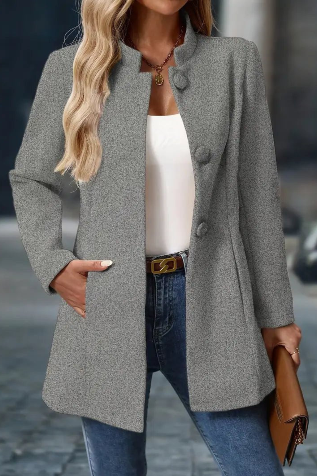 Women's Wool Blend Winter Coat