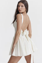 Bow-Tie Backless Mini Dress