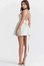 Bow-Tie Backless Mini Dress