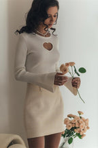 Heart Cut-Out Knit Top