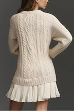 Twist Knit Sweater Mini Dress