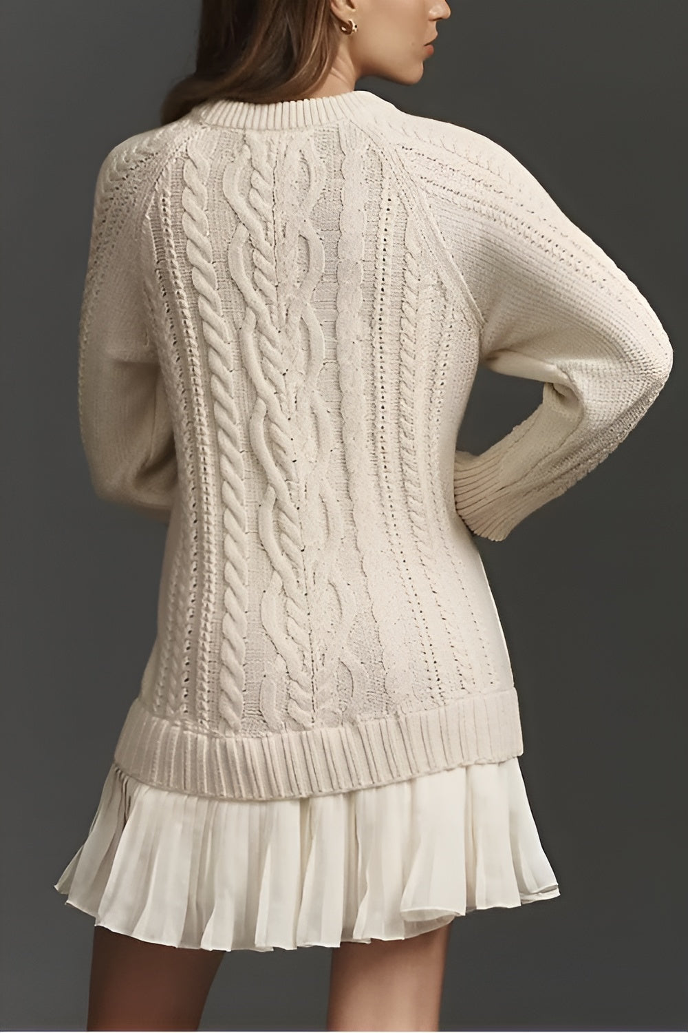 Twist Knit Sweater Mini Dress