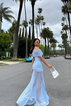 Slinky Off-Shoulder Maxi Dress