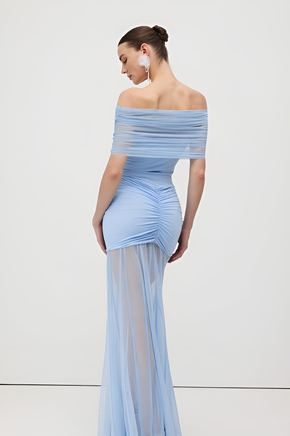 Slinky Off-Shoulder Maxi Dress