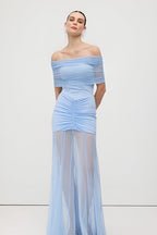 Slinky Off-Shoulder Maxi Dress