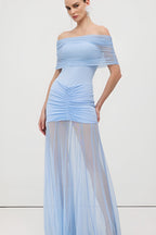 Slinky Off-Shoulder Maxi Dress