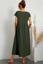 Relaxed Midi Dress with Pockets