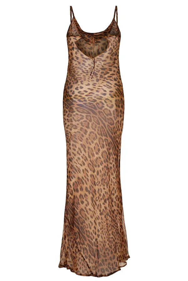Leopard Print Maxi Dress