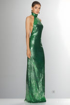 Halter-Neck Sequin Sleeveless Backless Party Dress